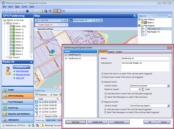 TRBOnet™ GSP Monitoring