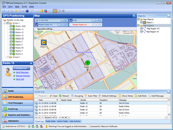 TRBOnet™ GSP Monitoring